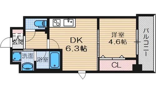レシオ千里丘【5階】の間取り