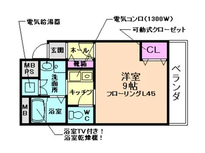 アスティオン城南【402号室】の間取り