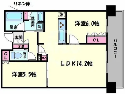 ザ・パークハウス中之島タワー【15階】の間取り
