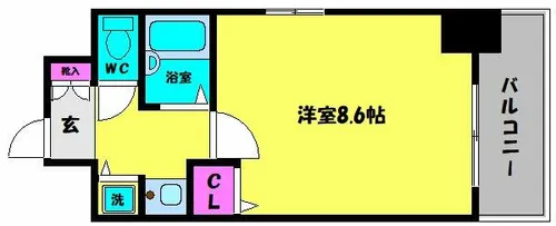 CityLifeクラウンハイム長堀通【2階】の間取り