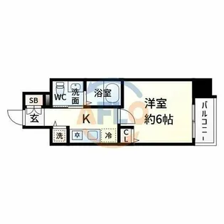 エスリード新大阪NORTH【6階】の間取り
