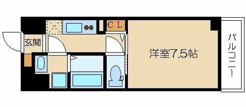 レジデンス中之島公園【7階】の間取り