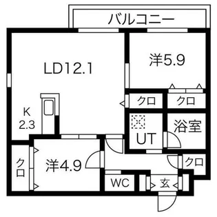 La Meridian Central【3階】の間取り
