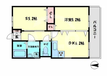 ジェイグラン桜川【2階】の間取り