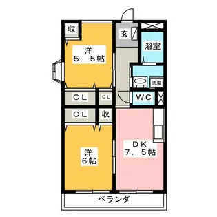 サンシャイン藤Ⅲ【3階】の間取り
