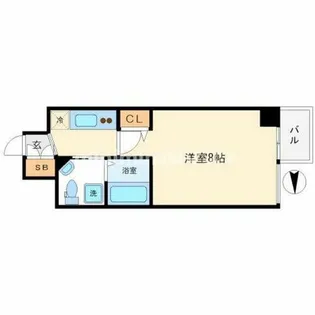 ザパーククロス阿波座【8階】の間取り