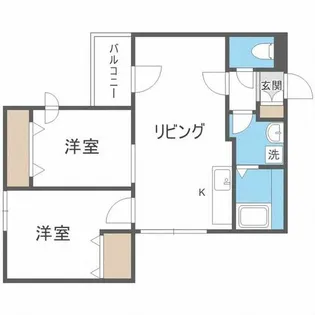 パーチェ豊平【3階】の間取り