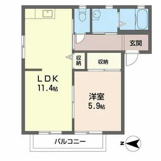 ロイヤルメゾンM【0201号室】の間取り