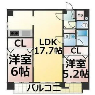 グランプラス覚王山【2階】の間取り