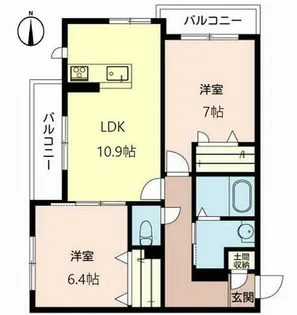 シャーメゾン フェリオ【0303号室】の間取り