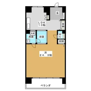 カスタリア伏見【14階】の間取り