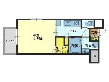 フォレストグレイス深江橋Ⅱ【5階】の間取り