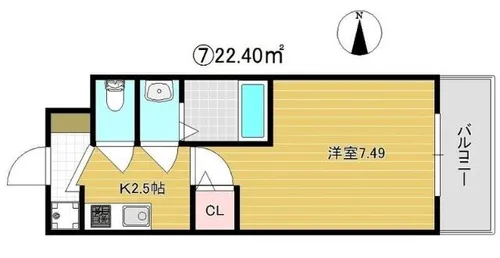 グランパシフィック玉出【5階】の間取り