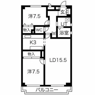 ルミナス山手【1階】の間取り
