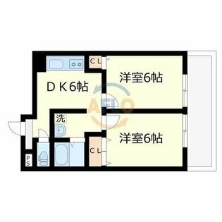 グリーンヒル生玉【6階】の間取り