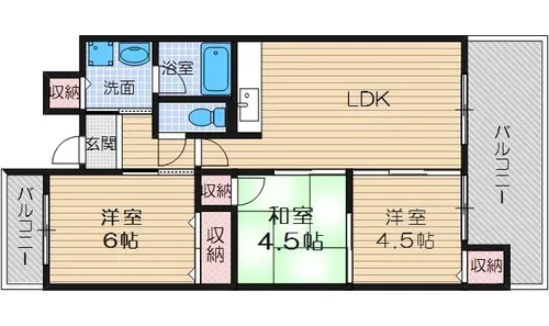 フォルテ中津【3階】の間取り