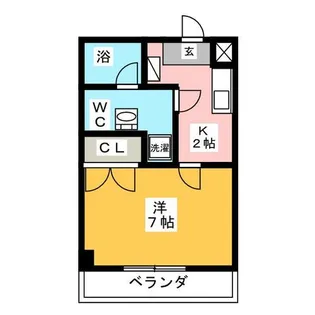 AMBER HOUSE Jingu【7階】の間取り