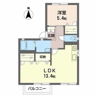 メゾン旭が丘【0201号室】の間取り