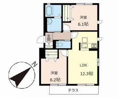 シャーメゾン風雅【0102号室】の間取り