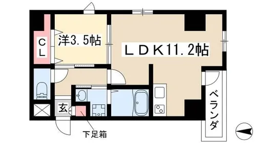 ボナール・ド・フルール【3階】の間取り