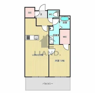 willDo中洲【401号室】の間取り
