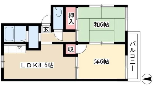 パークサイド清洲【2階】の間取り