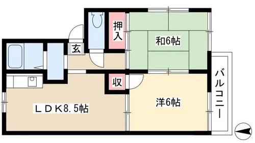 パークサイド清洲【2階】の間取り