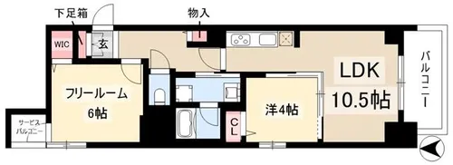 プレサンスTHE久屋大通レジェンド【0706号室】の間取り