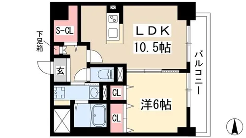 グレース弥富通【00401号室】の間取り