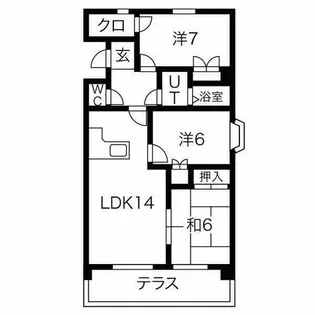 CASA GRANDE【405号室】の間取り