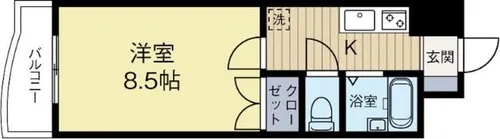 福岡県福岡市南区大楠1丁目【マンション】の間取り