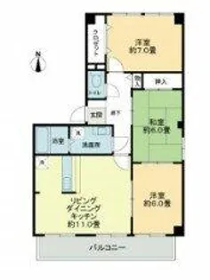 フォブールサウス【302号室】の間取り