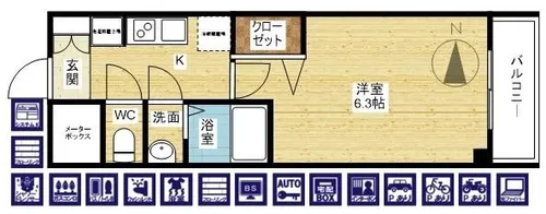 プレサンス塚本アクミリオン【4階】の間取り