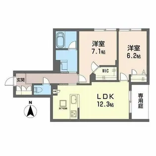 シャーメゾン ウィステリア 武庫之荘 みらいエコ【0101号室】の間取り