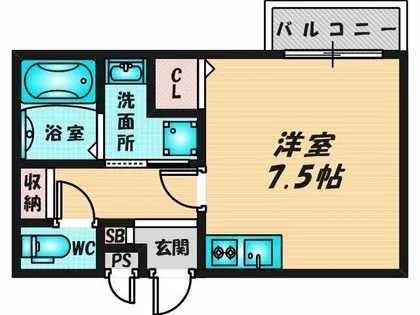 リビングライフ長瀬【1階】の間取り