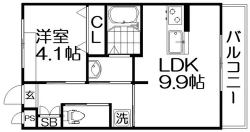 Univaly サンシャイン【1階】の間取り