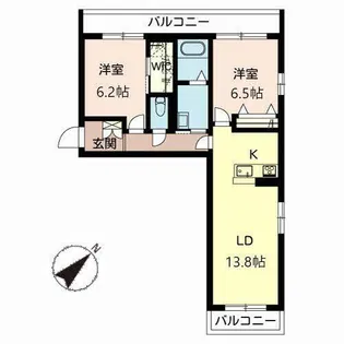 エクラージュ【0201号室】の間取り