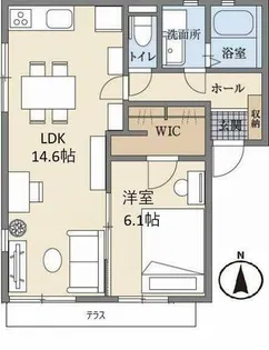 ハイツ幸【0101号室】の間取り