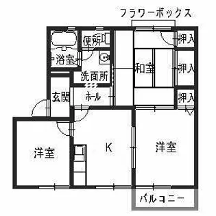 ガーデンハイツ・古谷【C201号室】の間取り