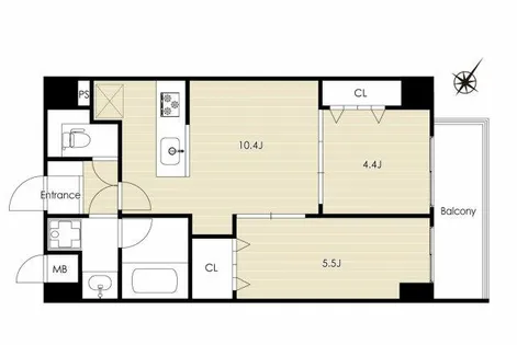 OAK VILLA 薬院クラス【8階】の間取り