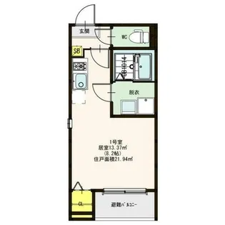 グローリー庄内緑地【3階】の間取り