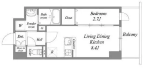 MODERN PALAZZO江坂AXIA【9階】の間取り