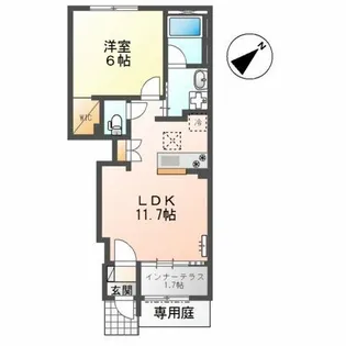 グリシーナ【1階】の間取り