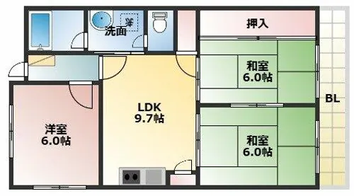 メゾンサンガ【3階】の間取り
