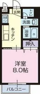 Surplus One 池田【103号室】の間取り