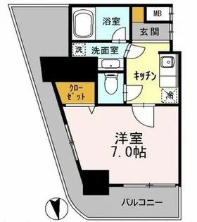カスタリアタワー肥後橋【20階】の間取り