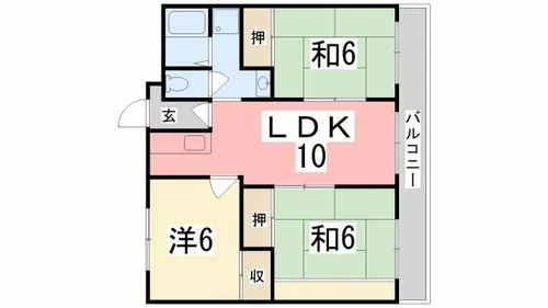 ルネ東辻井【205号室】の間取り