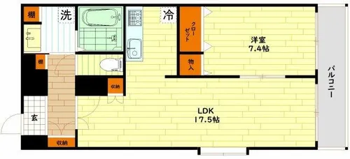 ドルチェ・ヴィータ【7階】の間取り