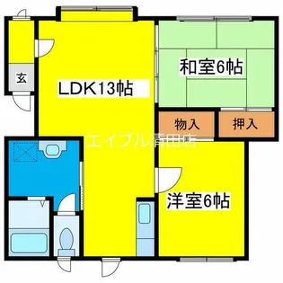 第2司レジデンス【201号室】の間取り