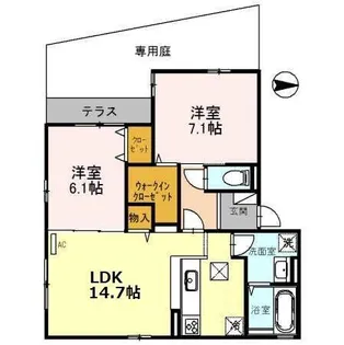 FLAIR桑田【2階】の間取り